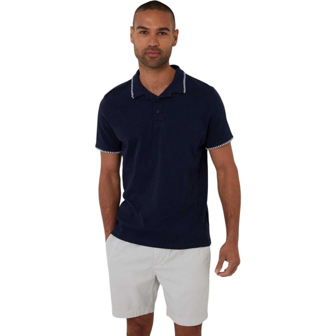 Threadbare Arnwick-poloshirt met korte mouwen voor heren (Marine)
