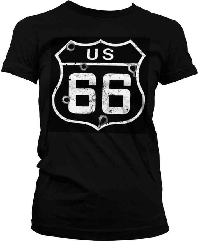 Route 66 Dames Tshirt -M- Bullets Zwart