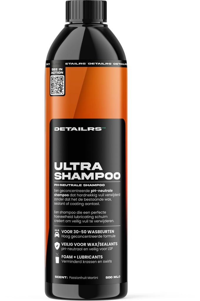 Detailrs Ultra Autoshampoo - Autoshampoo - pH Neutrale Autoshampoo - Autoshampoo pH Neutraal - Motor Shampoo - Auto Wassen - 500ml