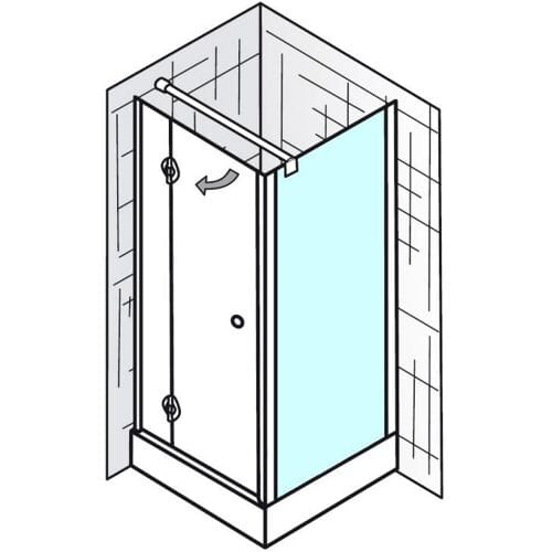 HSK Premium Classic side panel 90 cm for hinged doors