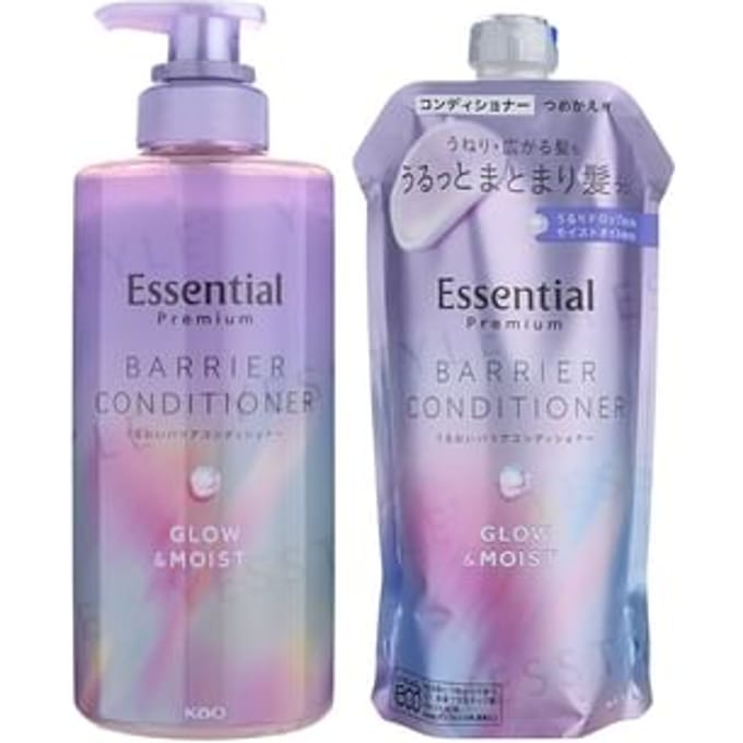 Kao - Essential Premium Barrier Glow & Moist Conditioner 340ml Refill