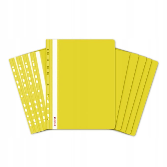 Merkloze PP A4 hardcover kaarten, 10 stuks, geel