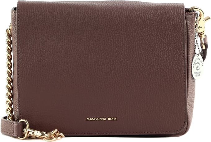 MANDARINA DUCK Leren Schoudertas Mellow Leather Hunting Bag Balsamic Mauve