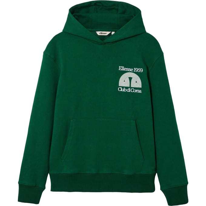 Ellesse Heren Club Di Corsa Hoodie (Donkergroen)