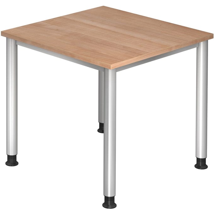 HILO 8 S | Bureau - Walnoot 80 x 80 Tafelhoogte I In hoogte verstelbaar