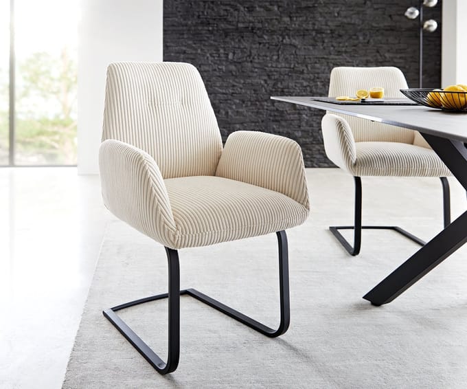 Sledestoel Zoa-Flex sledemodel vlak zwart koord beige pocketveer kern