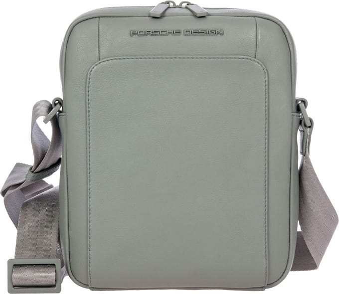 PORSCHE DESIGN Leren Schoudertas Roadster Shoulderbag Grey Grijs