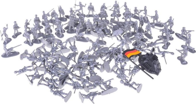 100 Stuks Soldaatjes Set - Speelgoed Leger Soldaat - Zilver