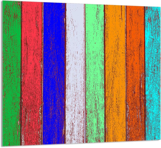 TMK ArtDeko - Serie 65x60 - Kleurig Glazen Paneel - Bescherming - Multifunctioneel
