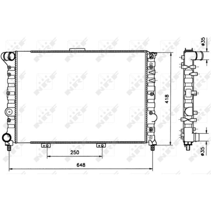 Radiator, motorkoeling NRF 58216