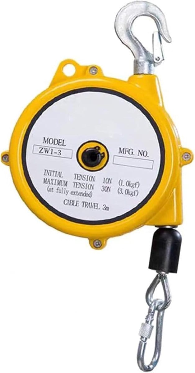 Gereedschapsbalancer - Veerbalancer Ophangsysteem - Werkplaats Efficiëntie - Zelfvergrendelend Mechanisme - 3 Meter Kabel