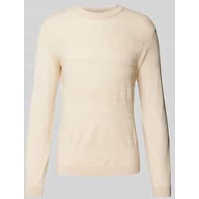 Wollen pullover met structuurmotief, model 'TRAY'