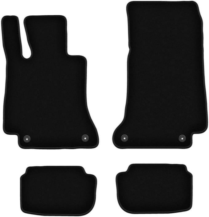 Wielganizator WLG-BASIC Serie - Velour Automatten - Zwart - Voor Mercedes E W213 Coupe (2015-)
