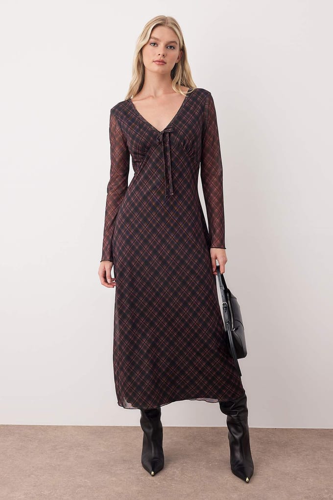 Zeer kleurrijke, platte maxi-jurk voor dames, lang en casual/bodycon model.