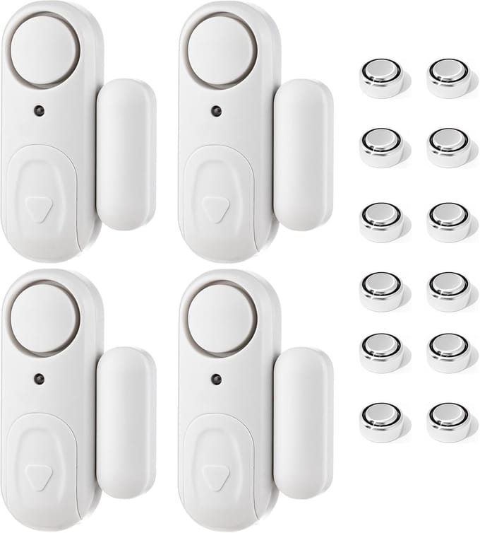 Deur Raam Alarm - Inbraak Beveiliging - Huis Beveiligen - Extra Luid 95dB - 2 x 1 x 4 cm