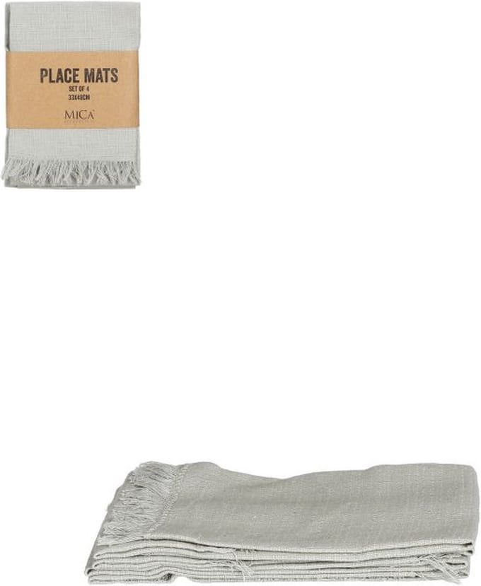 Mica Decorations Villia Placemats 38 x 33 cm - Lichtgroen - 4 stuks