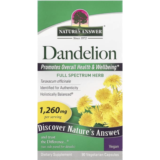 Nature's Answer, Pissenlit, 1 260 mg, 90 gélules végétales (420 mg par capsule)