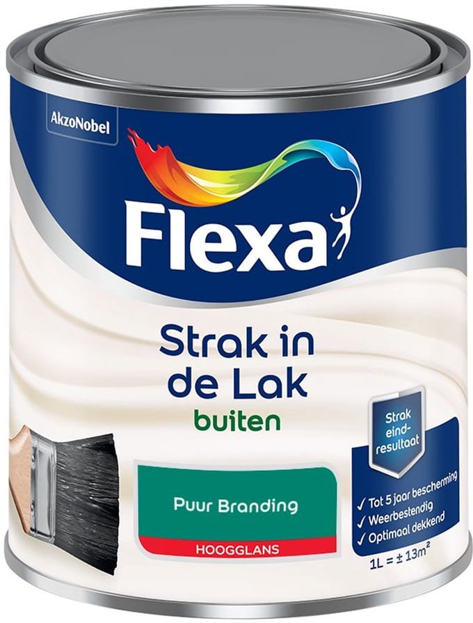 Flexa - Strak In De Lak Buitenlak Hoogglans - Puur Branding - Mengverf - 1 L