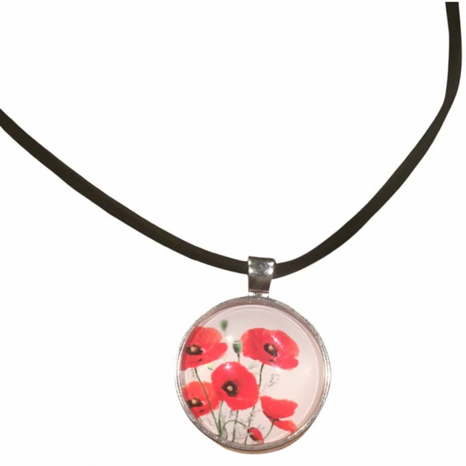 Ketting-Papaver 2.5 cm - Charme Bijoux