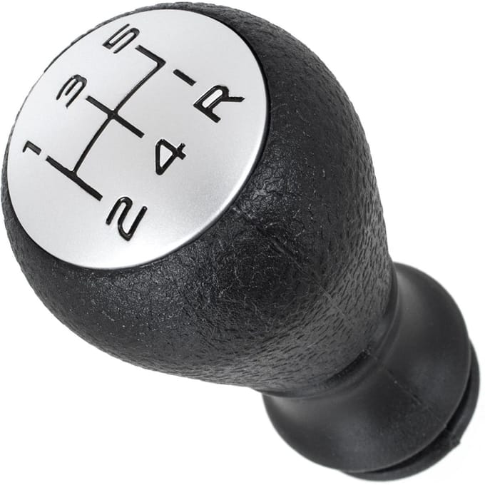 MODECAR - Versnellingspookknop - Zwart - Mat Zilver - Peugeot Compatibel