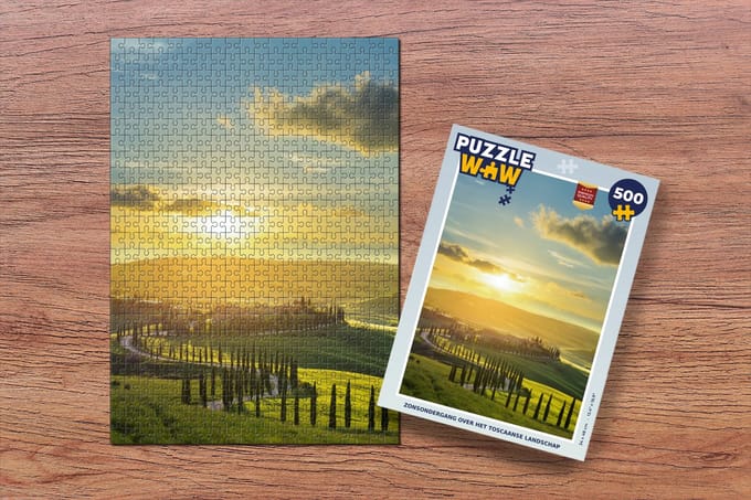 Puzzel Toscane - Zon - Italië - Legpuzzel - Puzzel 500 stukjes