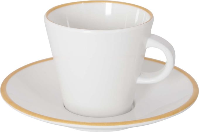 Gimex - Linea Line - Espresso set - Goud - 85 ml - 2 Stuks
