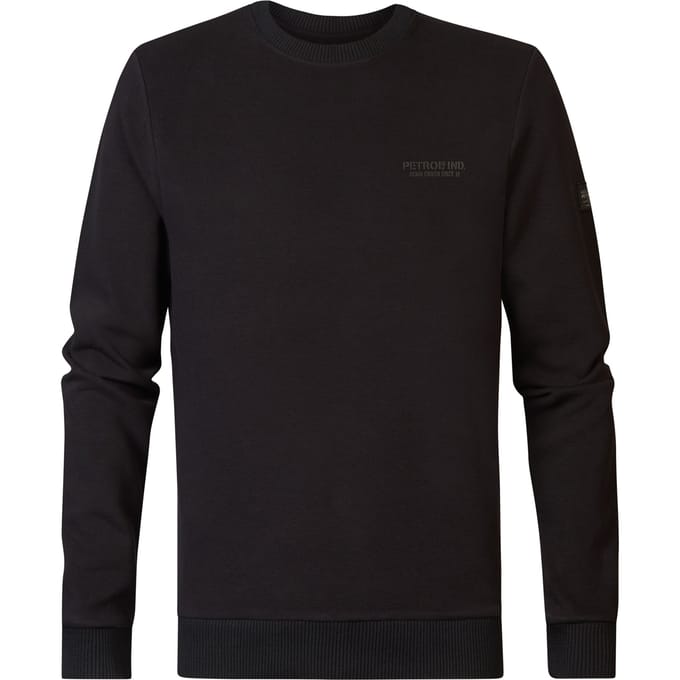 Petrol Industries - Heren Effen Sweater Canning - Zwart