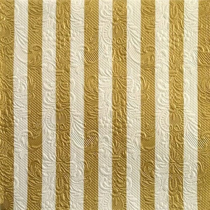 Lunch Servetten Elegance Stripes Gold - Ambiente - 33x33 cm