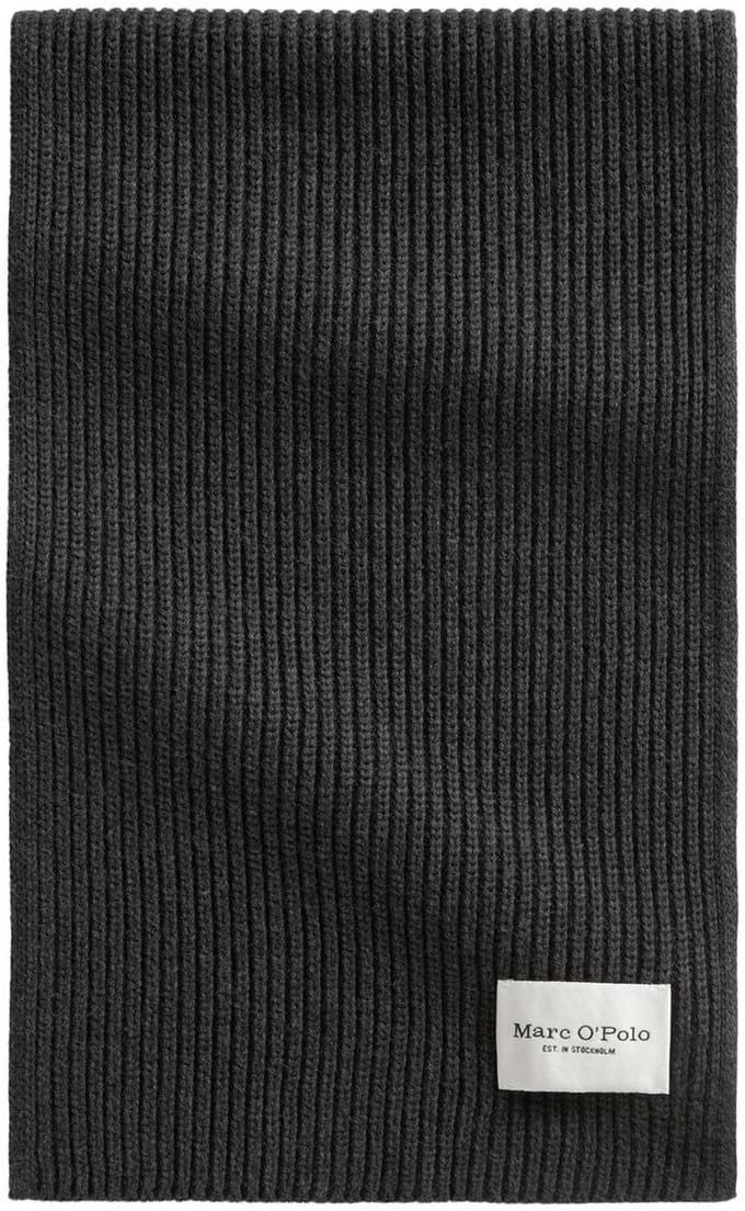Marc O'Polo sjaal Knitted Scarf Night Grey Melange donkergrijs