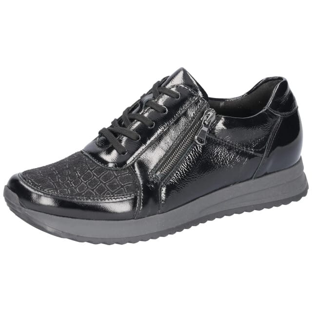 Waldläufer H-Vicky - dames sneaker - Zwart - maat 39.5 (EU) 6 (UK)