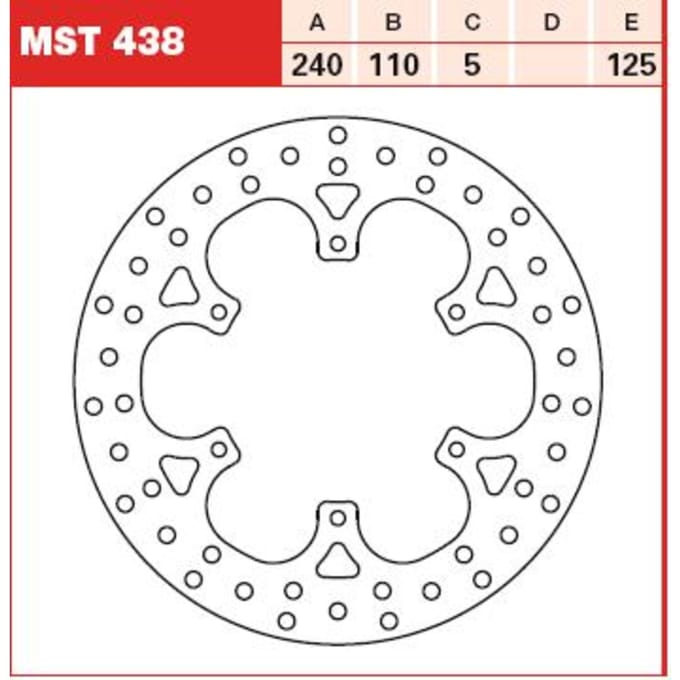 Remschijf TRW MST438, 1 Stuk