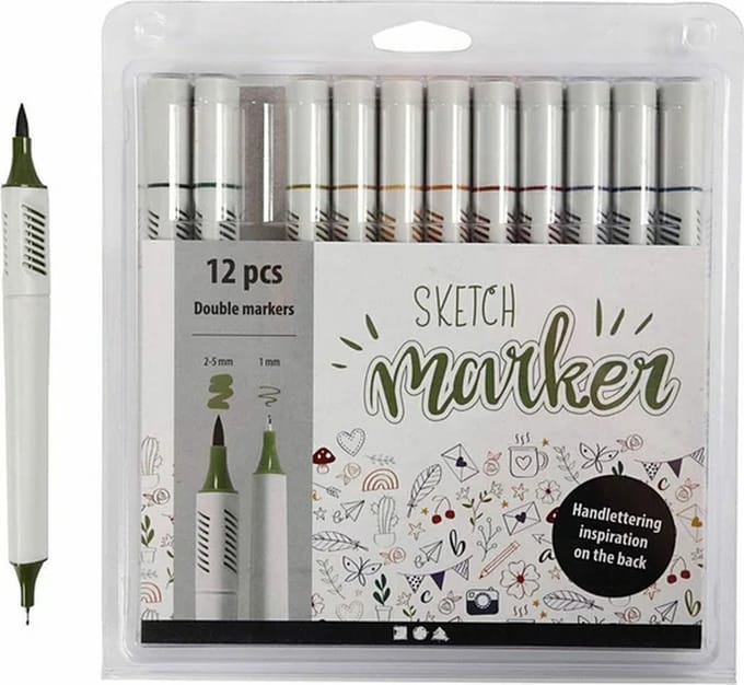 Creativ Company Sketch Marker - Douche Colors 12 pcs. (37379)