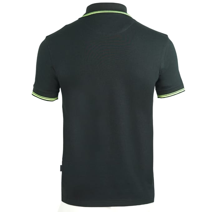 Aquascutum Aldis geel Crest zwart poloshirt