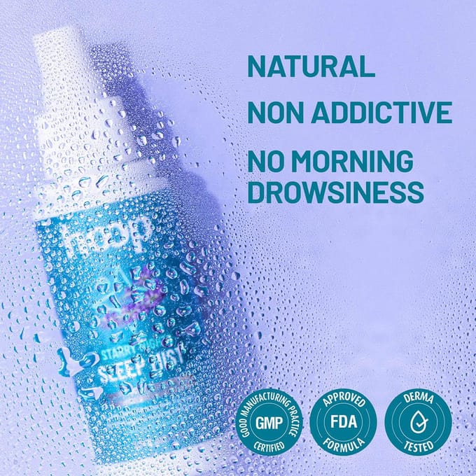 hoop Slaapmist Lavendel Kussenspray 100 ml voor Betere Diepe Kwaliteitsslaap Aromatherapie Ontspanning blue