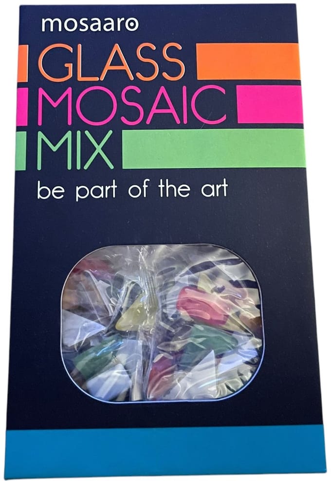 Mosaaro mozaïek speelgoedset mix blauw groen geel rood oranje creatief.