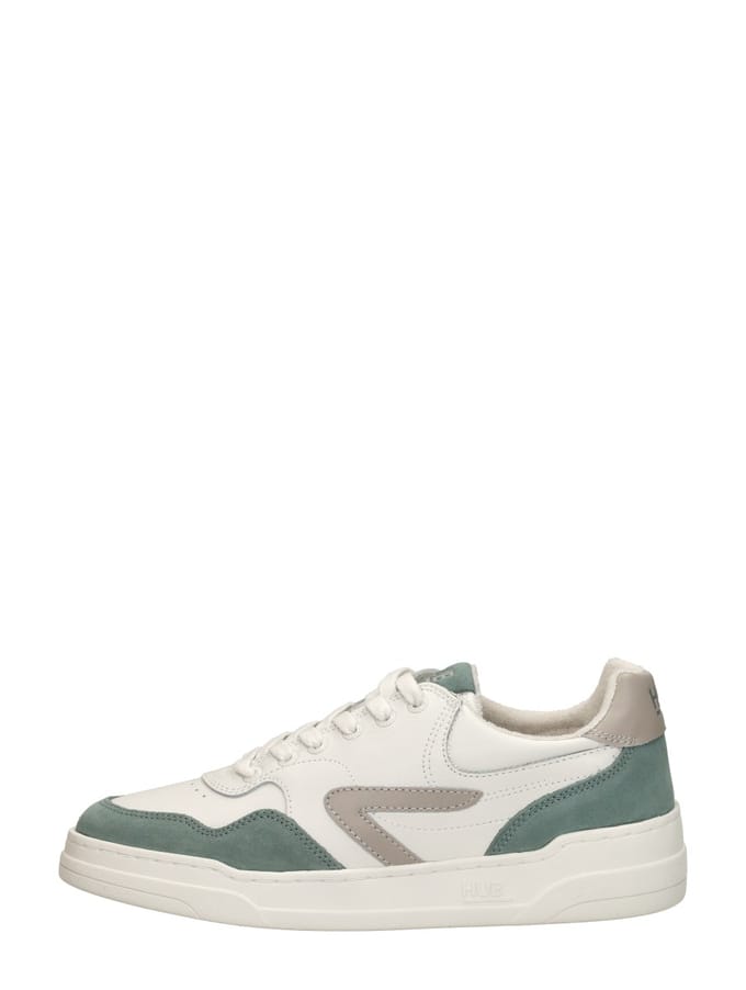 HUB Court-z Sneakers Heren - Leren Sneaker - Wit - Maat 43