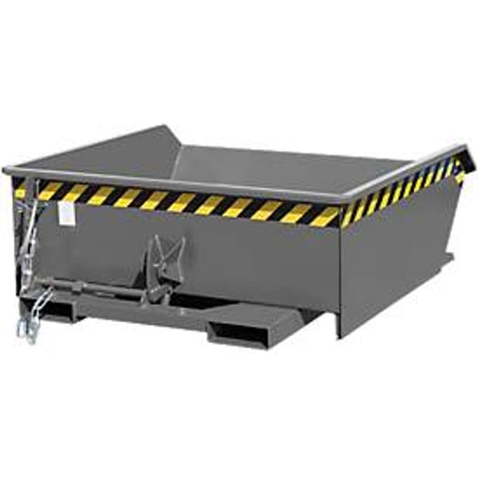 Kiepbak Bauer Mini type MGU 460, laag model, 460 l inhoud, grijs