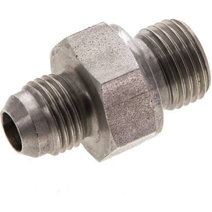 JIC  Dubbele Nippel M16 X 1.5 X UNF 9/16''-18 RVS FKM 275bar