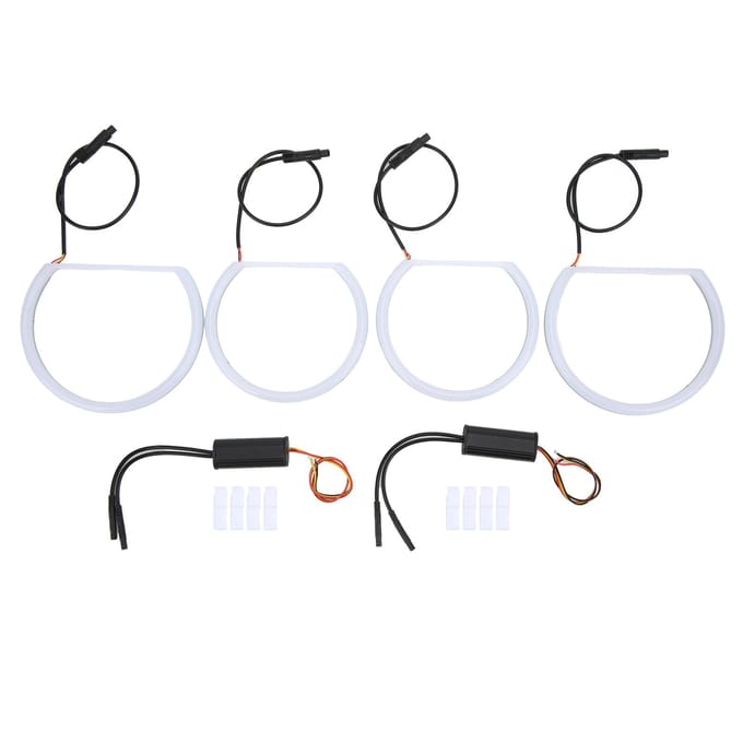 LED Angel Eyes Halo Ring Kit Wit Geel Tweekleurige Vervanging voor Koplampen van de 3 Serie E46 E90 E91 white
