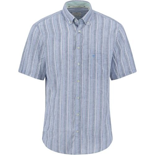 Fynch-Hatton Overhemd Multicolor Linnen Cotton Striped Light Peony-Blue-Multi / male