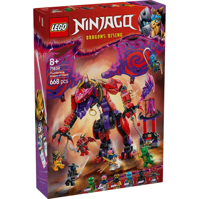 LEGO NINJAGO Bliksemtand Draak van Chaos Speelgoed voor 8 jaar en Ouder 71832