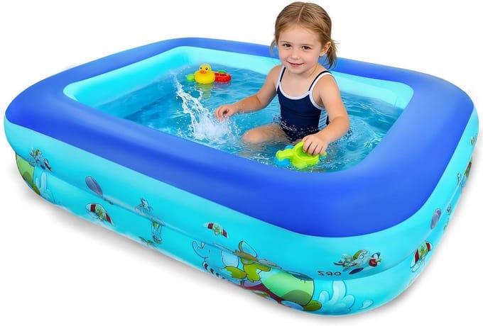 Dailygoods - Opblaasbaar Zwembad Rectangular voor Kinderen - 120 cm