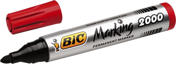 Bic Ecolutions - Viltstift 2000 rond rood 1.7mm | 12 stuks