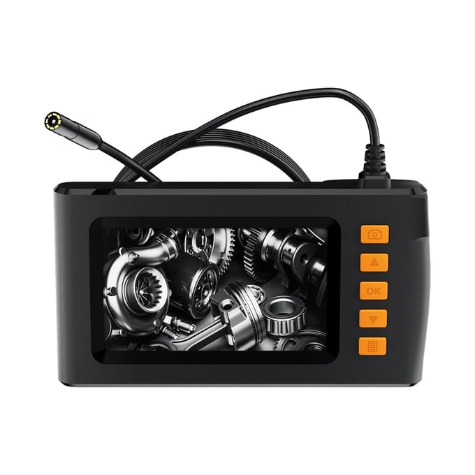 Dubbele Lens Borescope Endoscoop Camera met Licht 1080P Rioolcamera met 4,3 Inch LCD Scherm 2m black