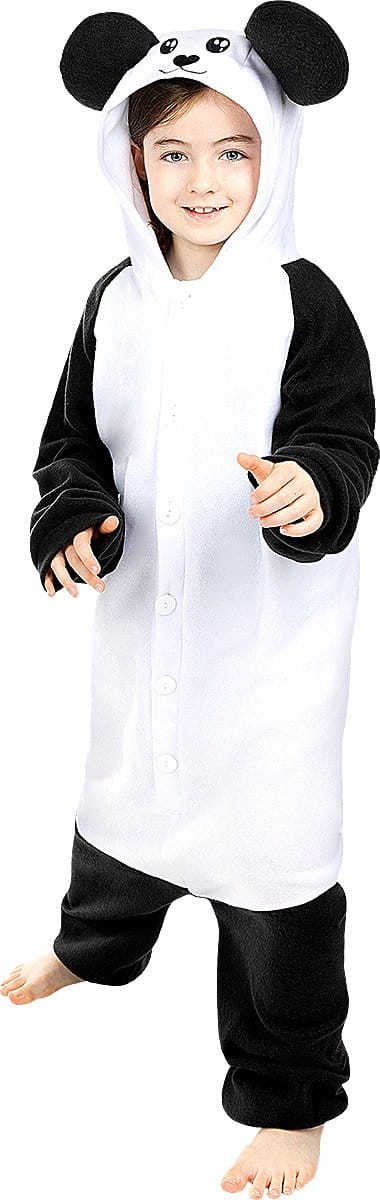 FUNIDELIA Panda Onesie voor kinderen- Panda Kostuum - Maat: 135 - 152 cm