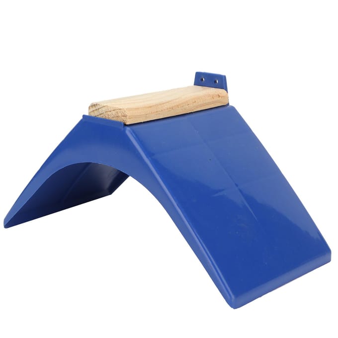 Pigeons de compagnie Cage Repose-pied Support Oiseau Plastique Perchoirs de support avec Bloc de bois Accessoires de cage Bleu avec blue