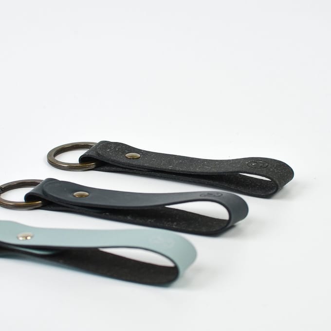 Duurzame Sleutelhanger set GO x 3 stuks - gerecycles leerafval