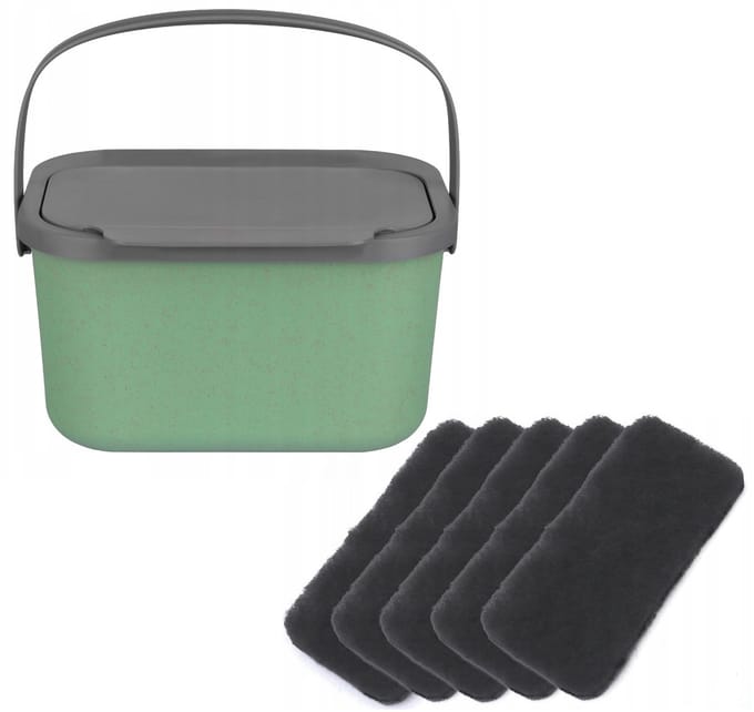 Practic Mini Bini - Prullenbak - Bioafvalbak - inhoud 4,5 liter - 5 filters - groen