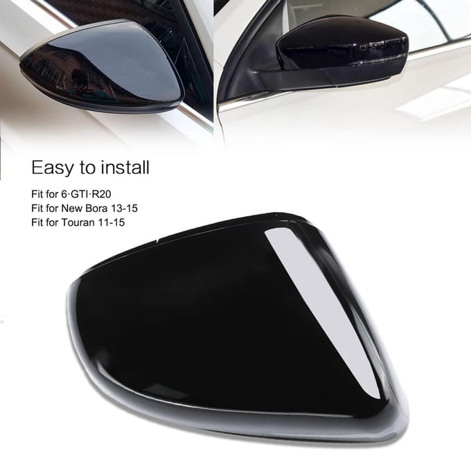 Zwarte Auto Rechter Spiegelbehuizing Schaal Cover voor Nieuwe Bora black