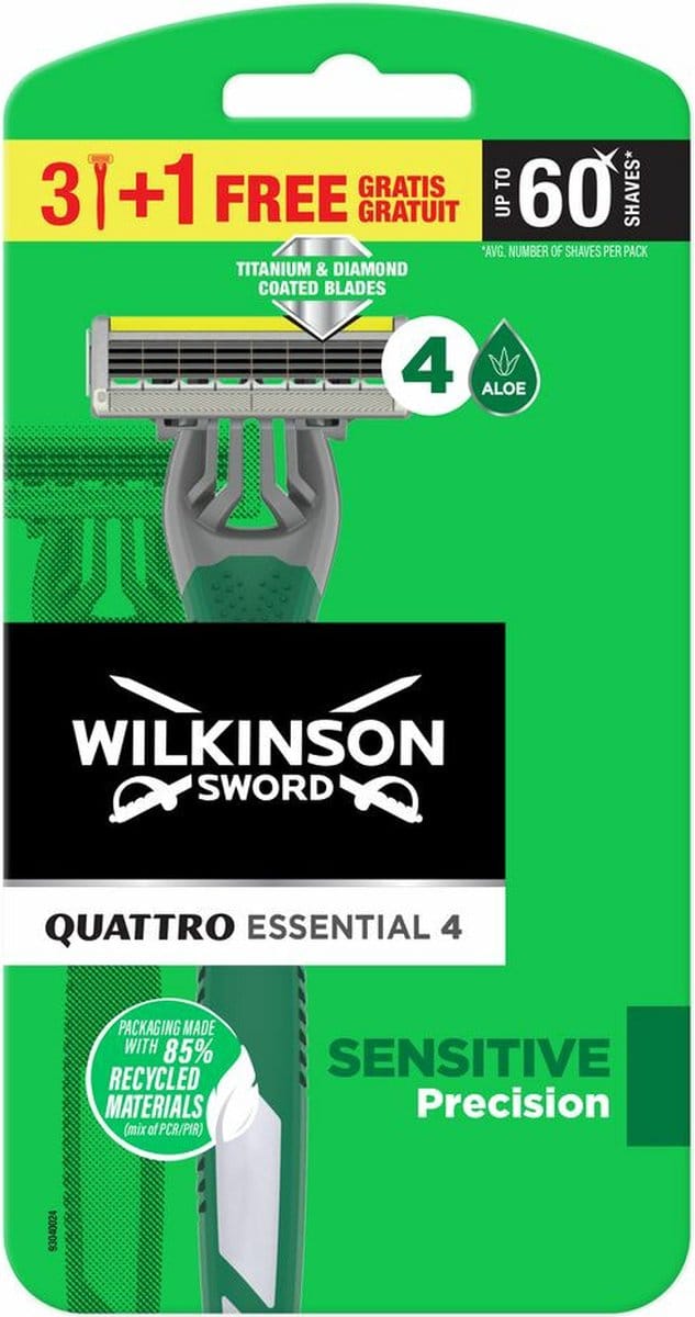 Wilkinson Wegwerpscheermesjes Quattro Essential 4 - 4 stuks